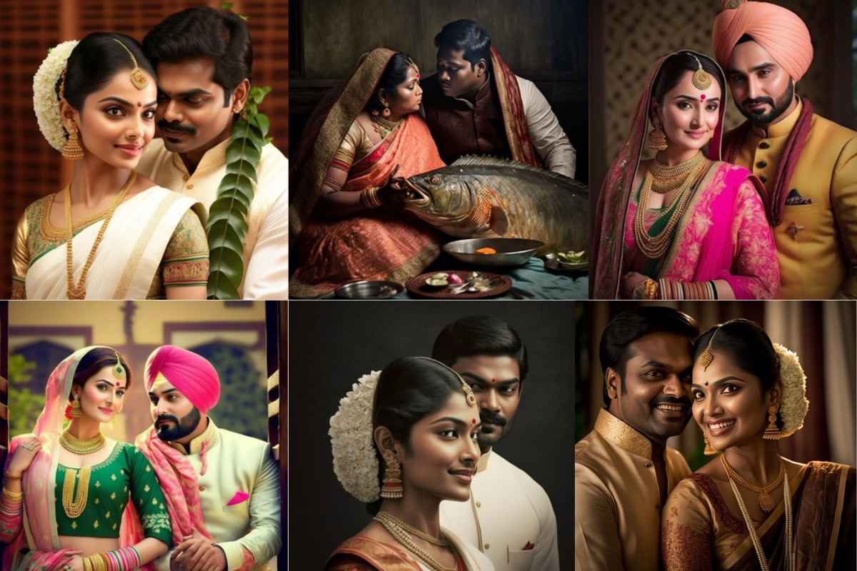 Artificial Intelligence Wedding Couple Photos