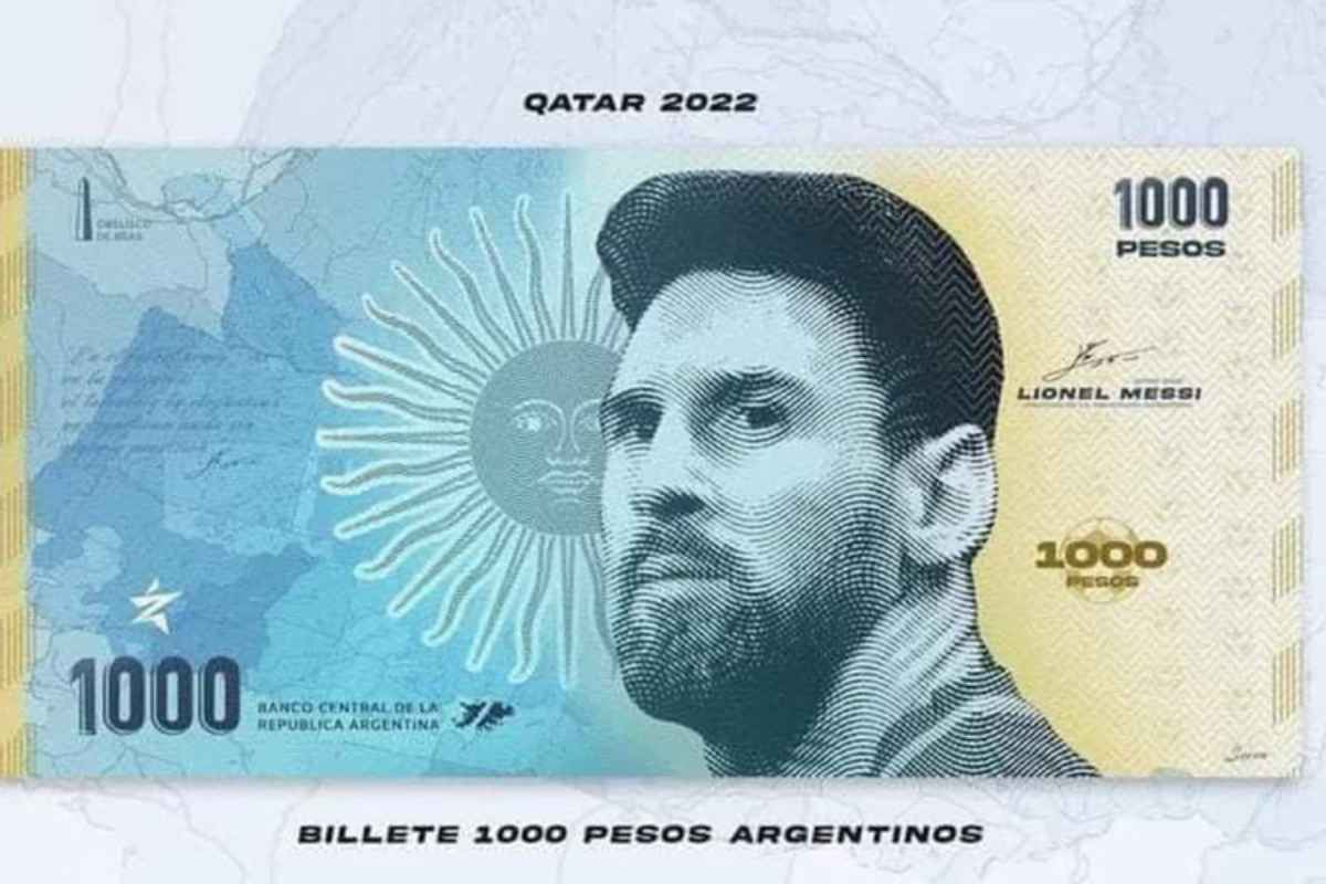 Messi Photo Print on Currency