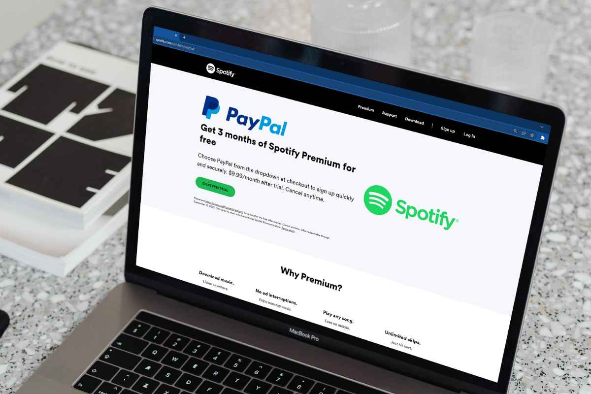 PayPal Spotify 3 months premium free