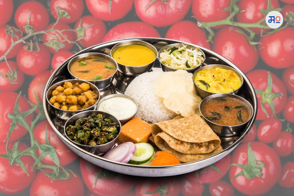 Food plate cost : टोमॅटोच्या दरवाढीने शाकाहारी थाळींचे दरही लालेलाल; जेवणाचा खर्च 34 टक्क्यांनी महाग